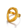 Golden Abstract Open Ring