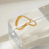 Abstract Wave Gold Ring