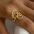 Gold Abstract Adjustable Ring