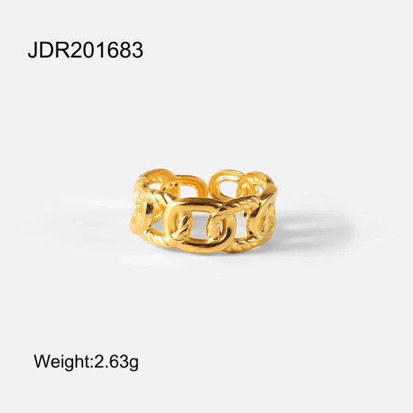 Golden Link Band Ring