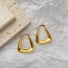 Golden Sculpt Hoop Earrings
