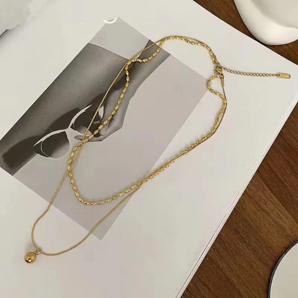 Double Layer Bead Necklace