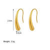 Gold Droplet Hook Earring