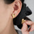 Gold Heart Stud Earring