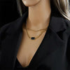 Midnight Rectangle Necklace