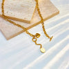 Heart & Onyx Charm Toggle Necklace