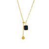 Noir Texture Pendant Necklace