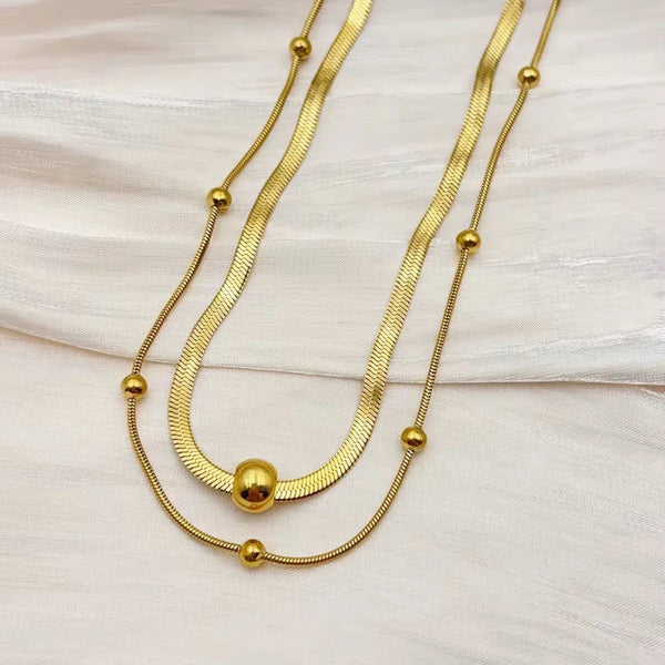 Beaded Snake Chain Necklace
