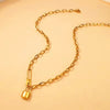 Lock & Link Statement Chain Necklace