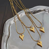 Golden Pulse Heart Necklace