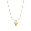 Golden Pulse Heart Necklace