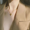 Golden Pulse Heart Necklace