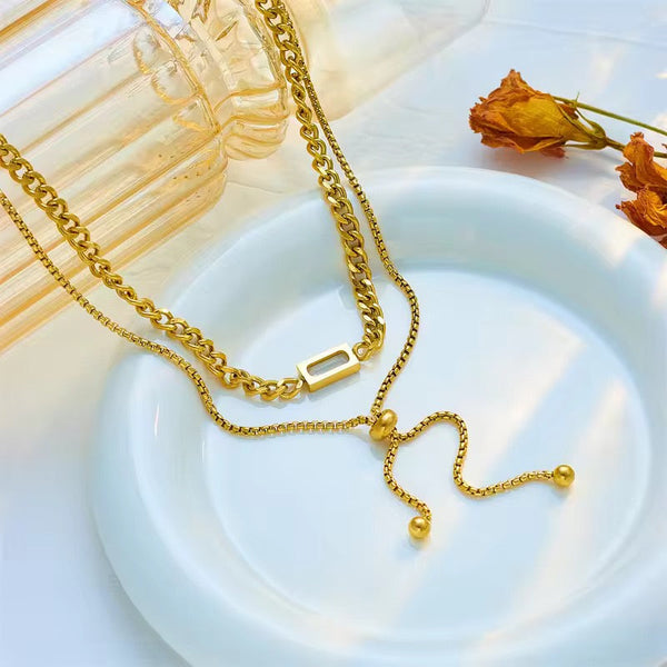 Signature Layered Gold Necklace-Raviva.