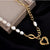 Pearl Link Heart Necklace