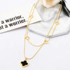 Clover Double Layer Necklace
