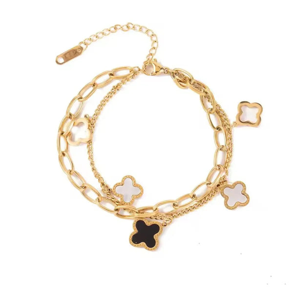 Double Layer Clover Bracelet