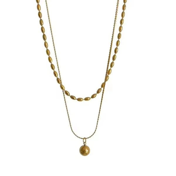 Double Layer Bead Necklace