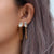 Rectangular Crystal Drop Chain Earring