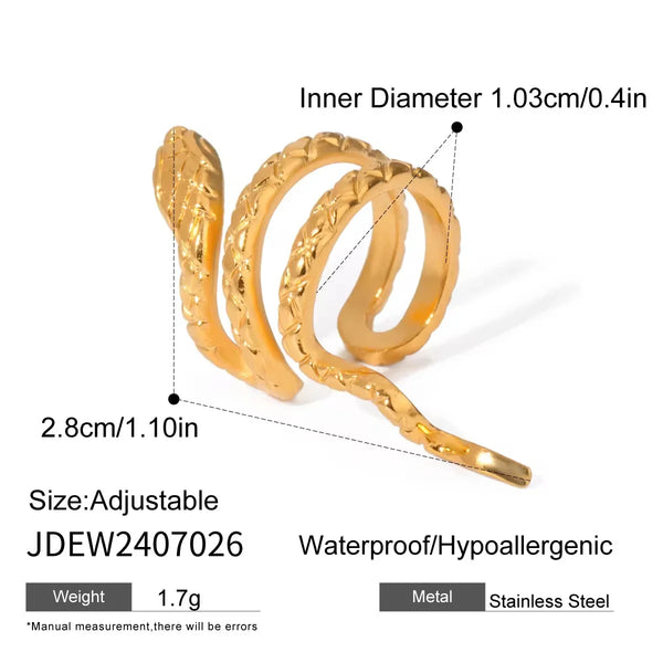 Gold Snake Ear Cuff