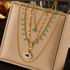 Evil Eye Four Layered Necklace