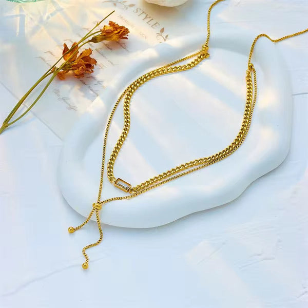 Signature Layered Gold Necklace-Raviva.