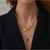 Heart & Onyx Charm Toggle Necklace