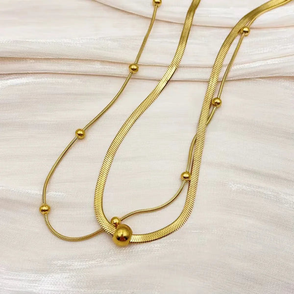 Beaded Snake Chain Necklace