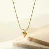 Golden Pulse Heart Necklace