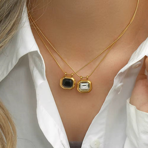 Octagon Diamond Necklace