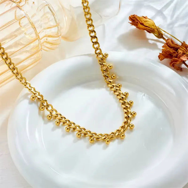 Drop Bead Chain Necklace