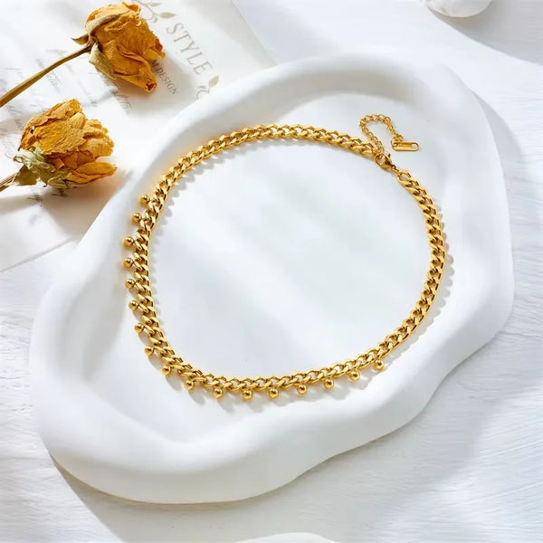 Drop Bead Chain Necklace