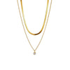 Golden Layer Stone Necklace